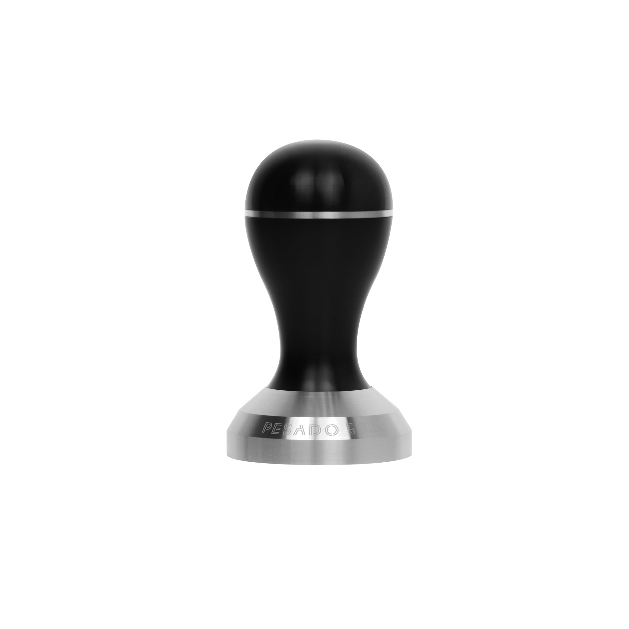 High-quality stainless steel tamper with ergonomic handle for coffee making