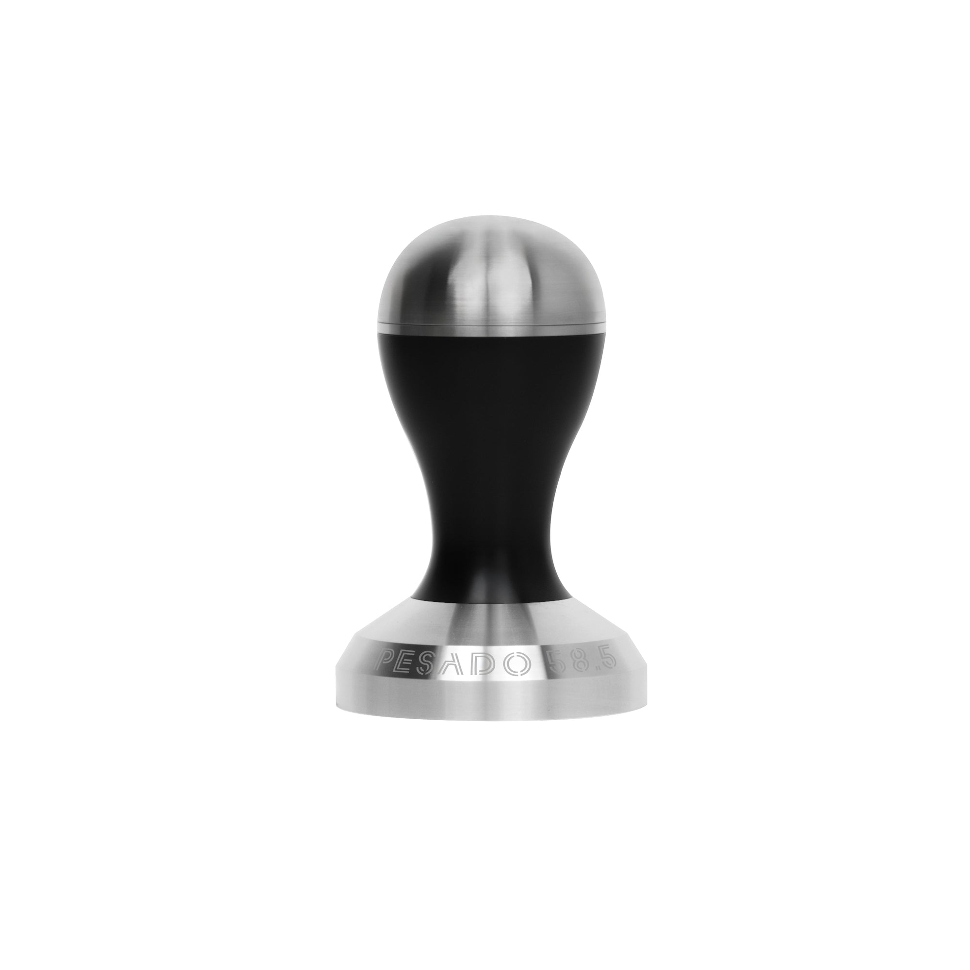 Stainless steel espresso tamper with wooden handle for coffee brewing